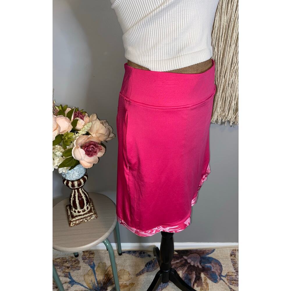Stella Parker Sport Pink Golf Skort M Athletic Tennis Skirt Stretch Zip Pockets - Picture 4 of 10